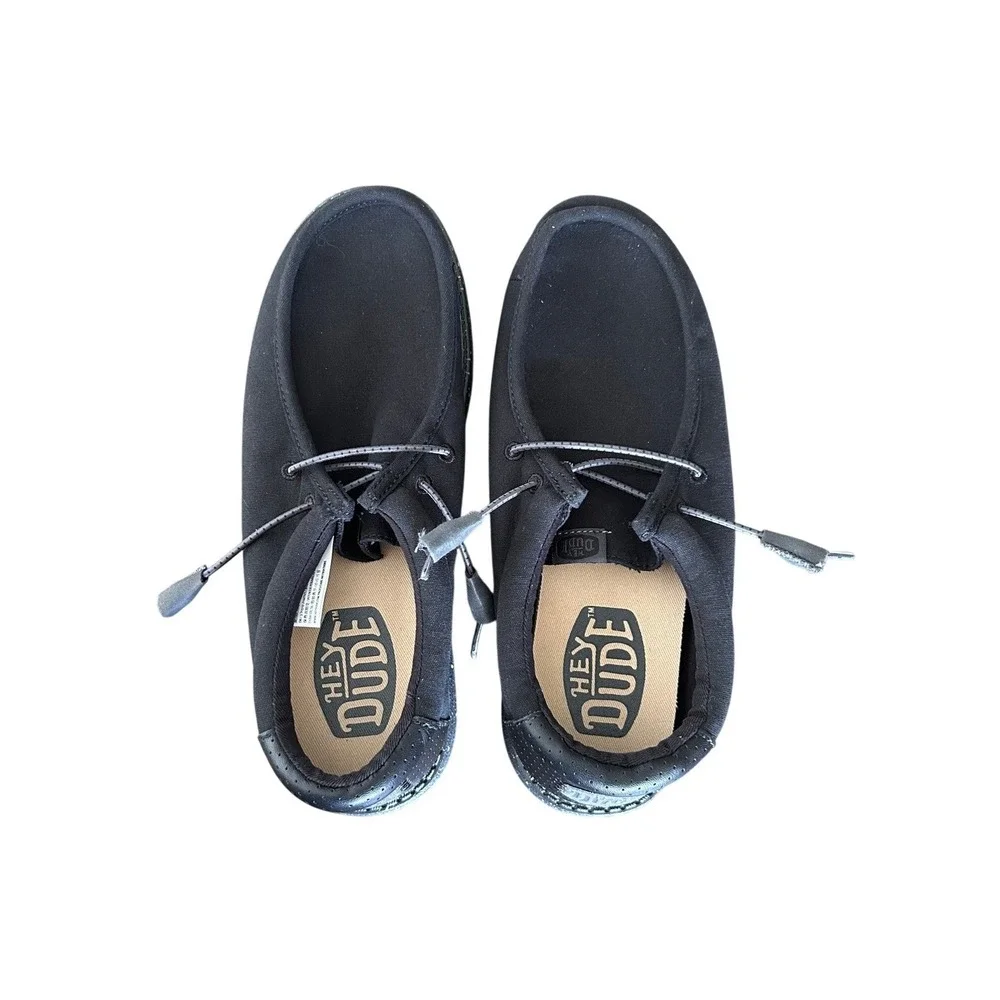 Hey Dude Wally Hex Mens Black Speckled Sole Slip On Loafer Shoes Size 10
